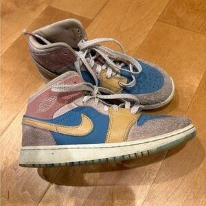 Nike Jordan Air Jordan 1 Mid SS Zen kids  sneakers shoes sz 4.5